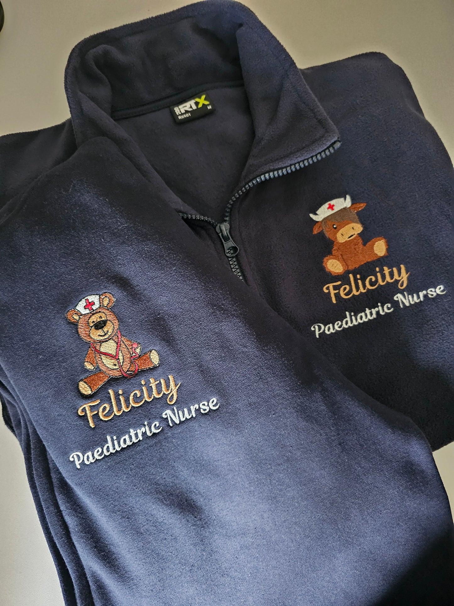 Embroidered  Highland Cow Nurse Hoodie - Healthcare - Student Nurse, Student Midwife, Animal Cow Design Embroidery