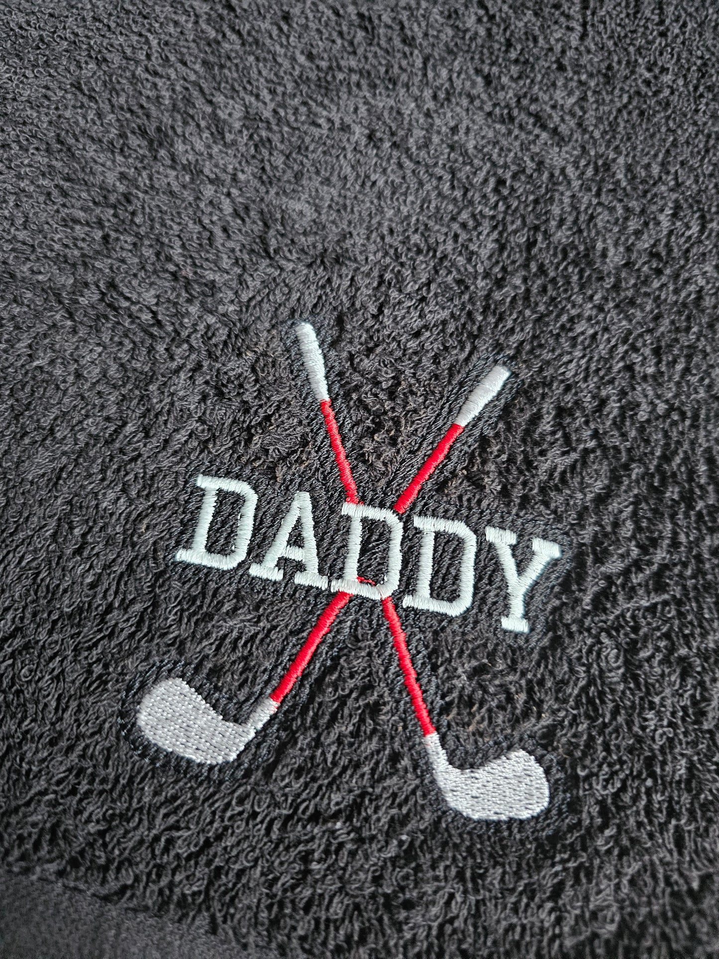 Personalised embroidered golf towel