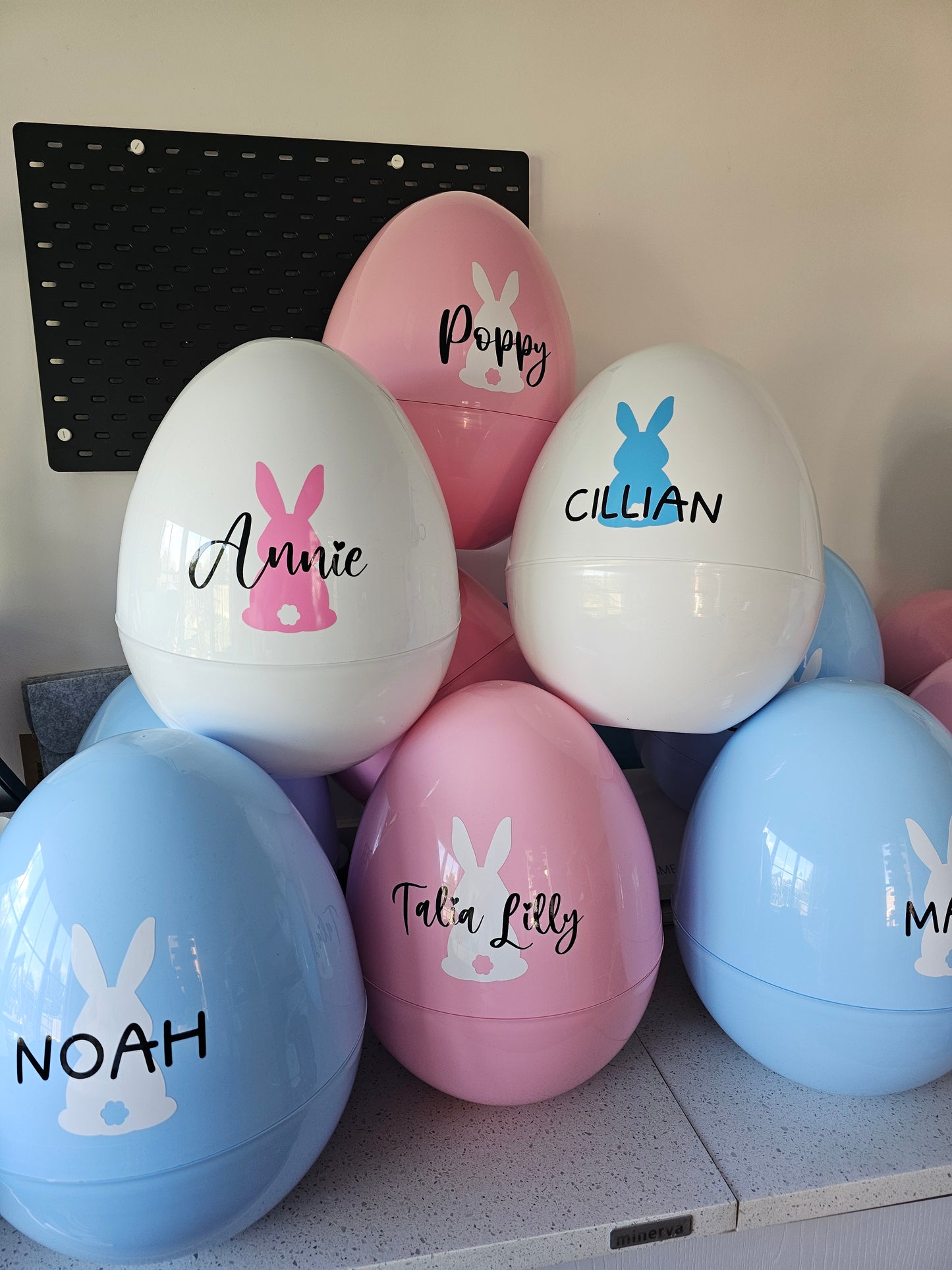 Personalised Jumbo Fillable Easter Egg, Resuable Plastic Easter Egg, Easter Bunny Gift, Easter Egg Large