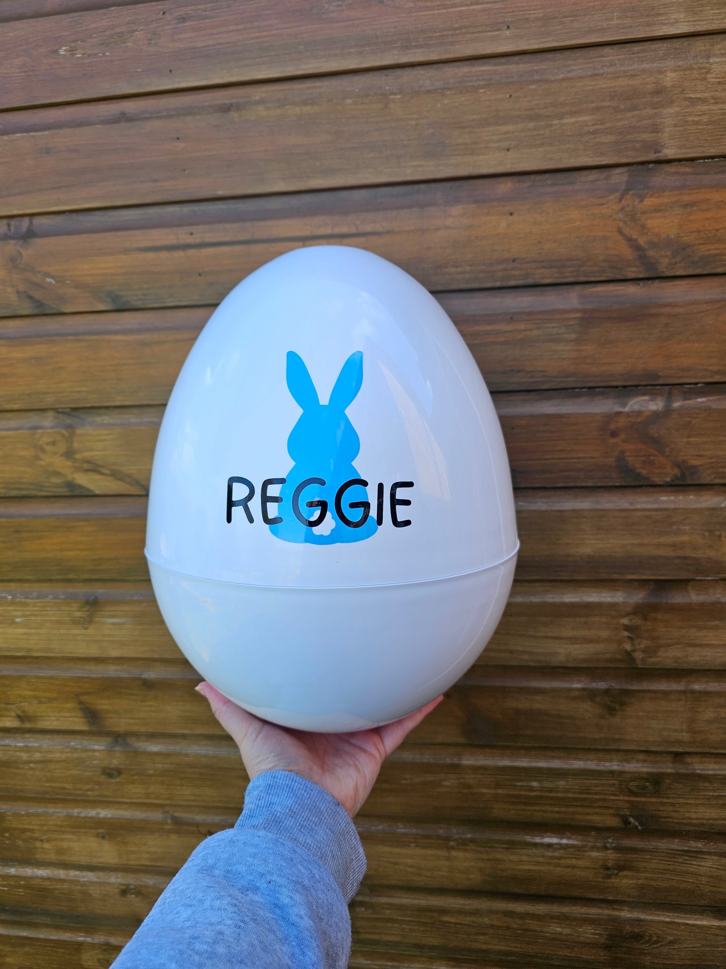 Personalised Jumbo Fillable Easter Egg, Resuable Plastic Easter Egg, Easter Bunny Gift, Easter Egg Large