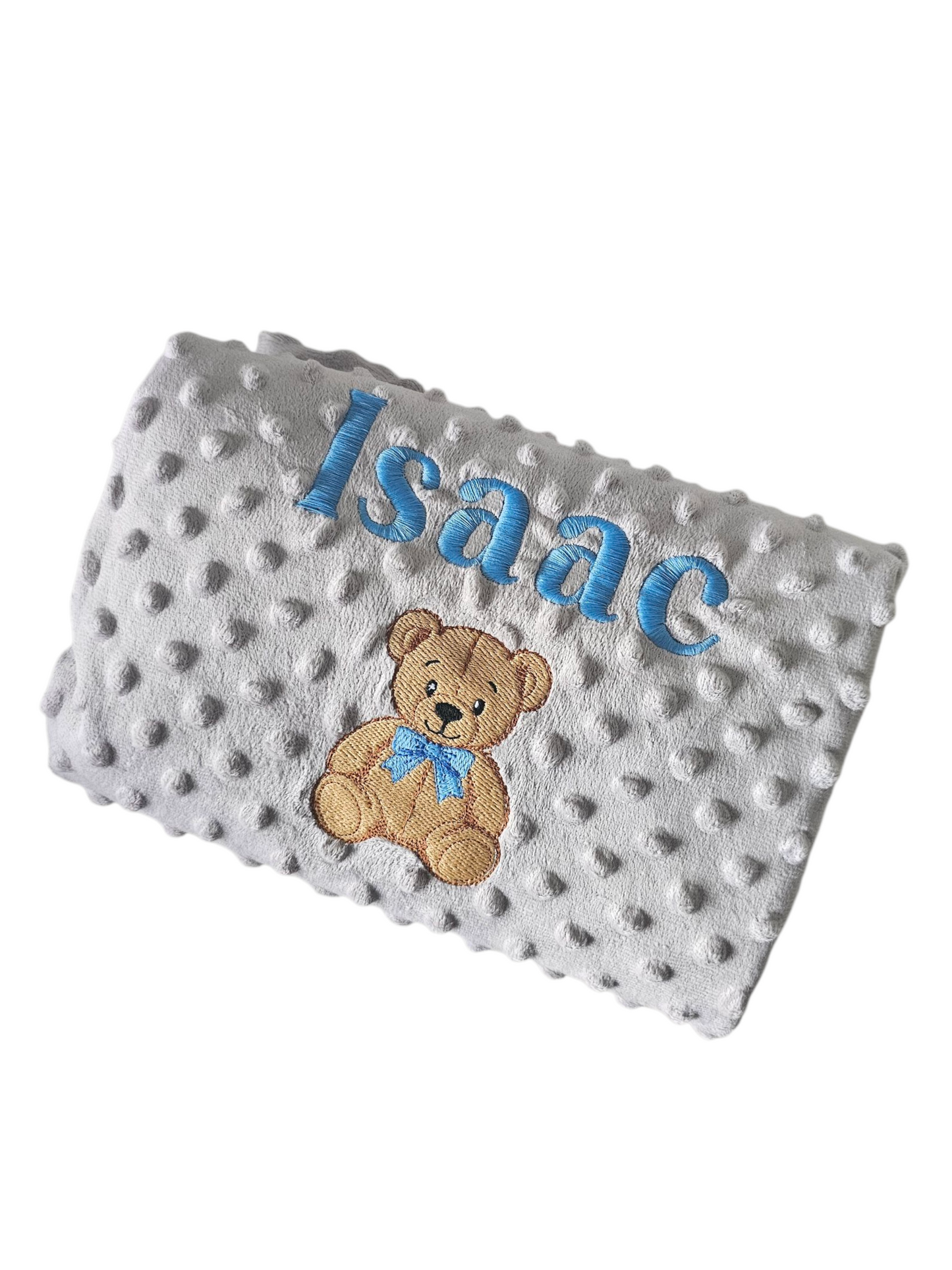 Personalised baby blanket, embroidered teddy baby blanket, new baby gift