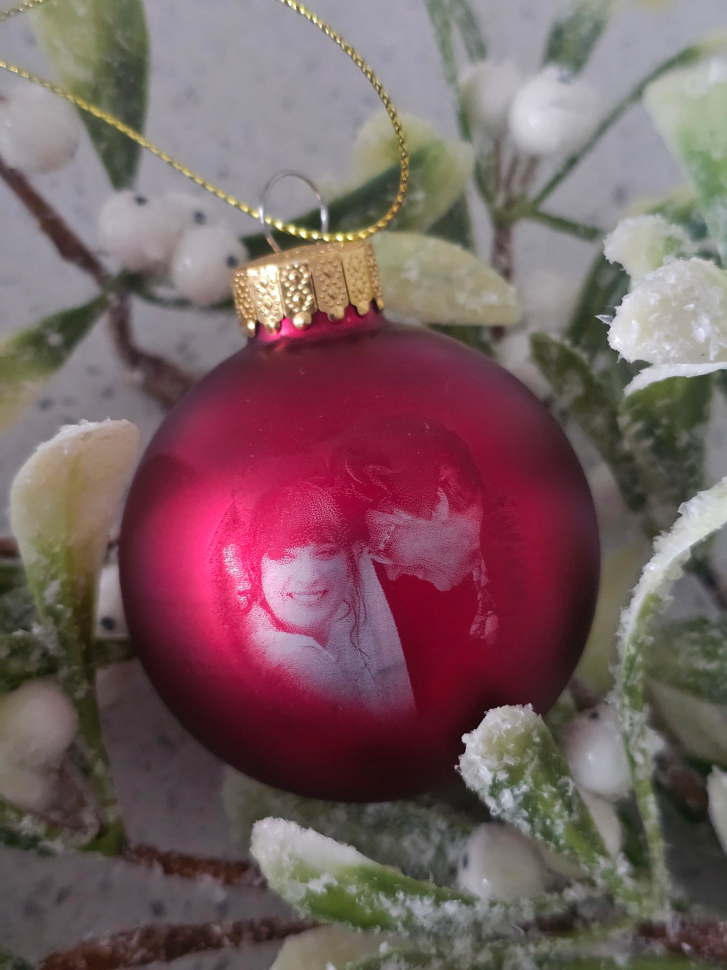 Engraved Photo Glass Bauble, Christmas Keepsake Bauble, Personalised Christmas Tree Decoration Ornament