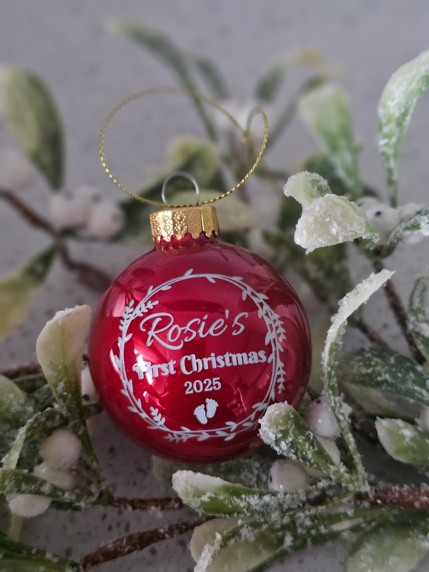 Engraved Photo Glass Bauble, Christmas Keepsake Bauble, Personalised Christmas Tree Decoration Ornament