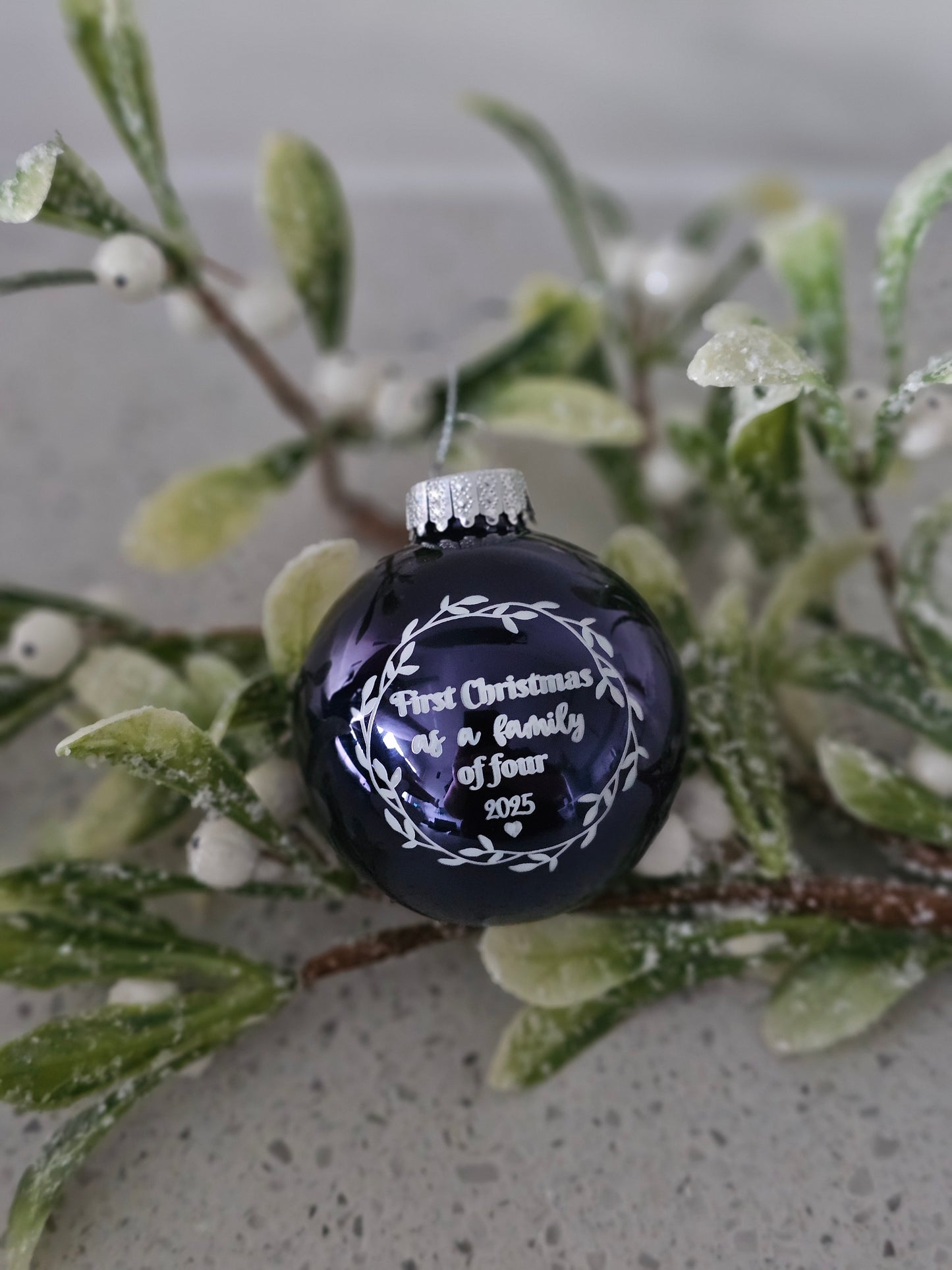 Engraved Photo Glass Bauble, Christmas Keepsake Bauble, Personalised Christmas Tree Decoration Ornament