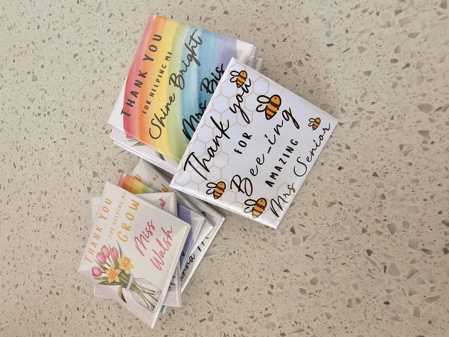 Thank you teacher magnets, Set of 5