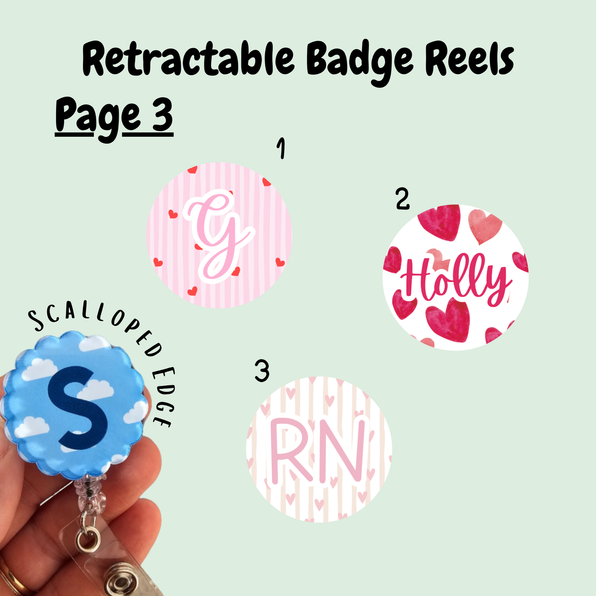 Retractable badge reel, printed badge reel for ID card, nurse, student nurse, midwife, midwifery student, doctor, healthcare personalised badge reel