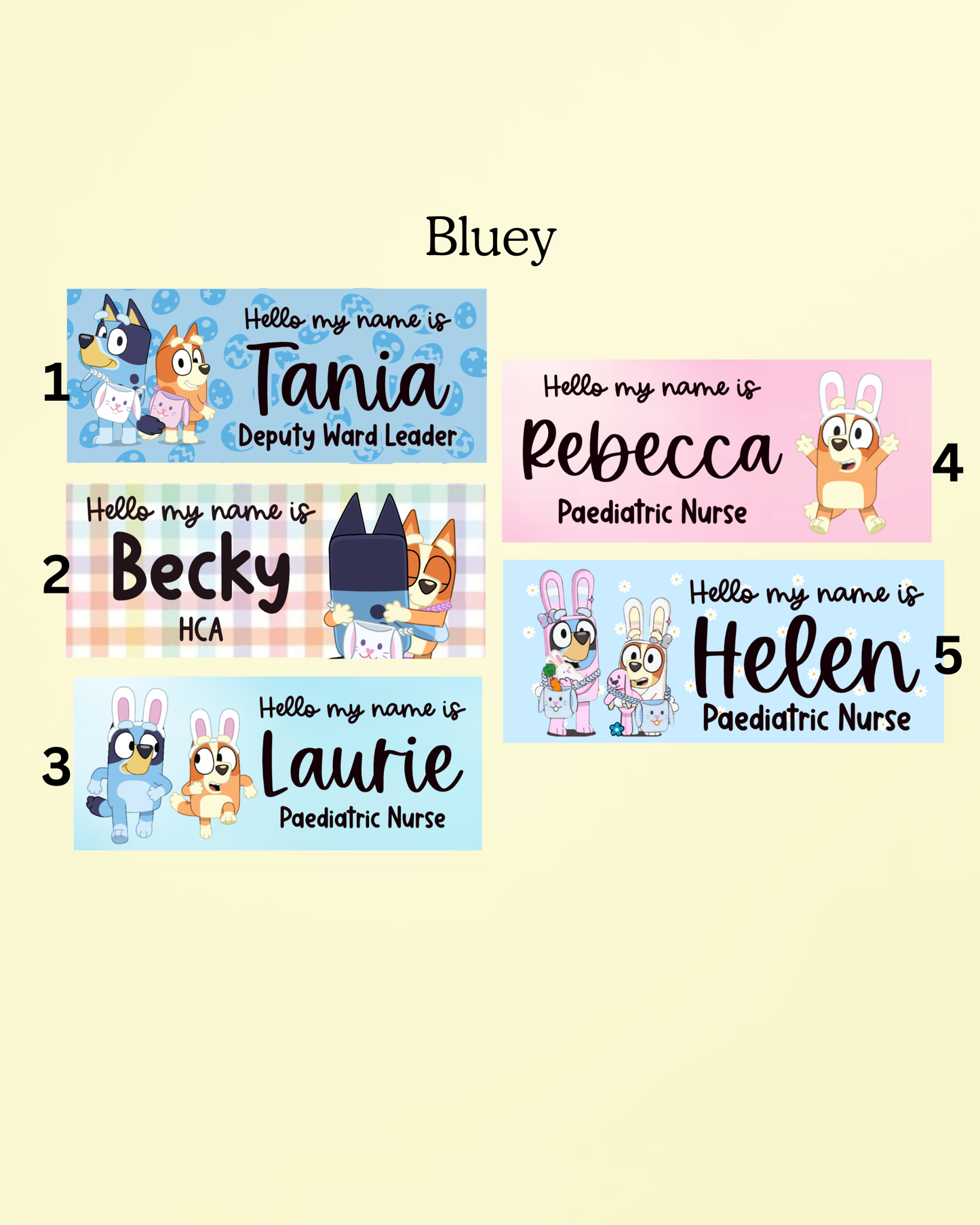 Easter name badge, personalised nurse name badge, midwife name badge, student placement essential, teacher gift