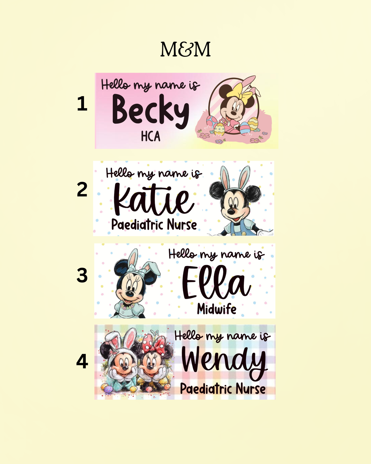 Easter name badge, personalised nurse name badge, midwife name badge, student placement essential, teacher gift