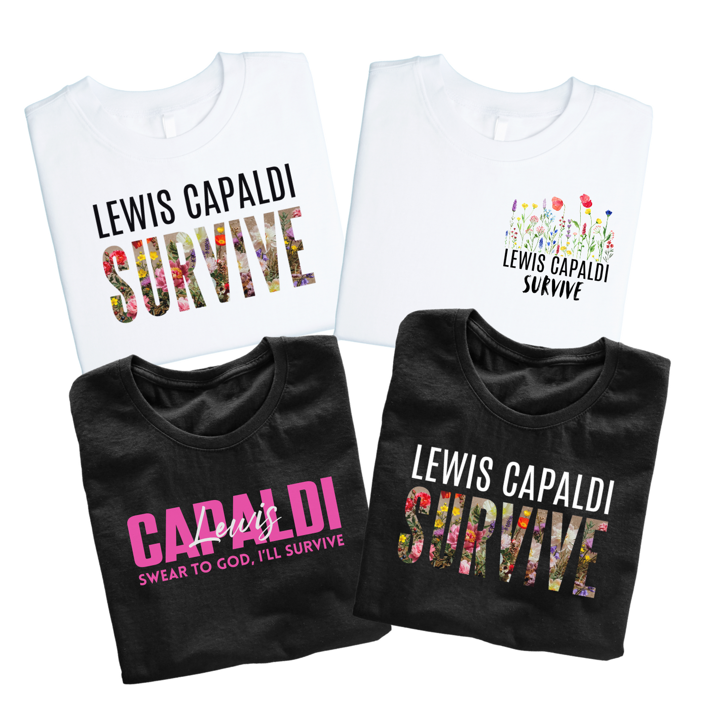 Lewis Capaldi Concert Tshirt, Survive top for Lewis Capaldi Tour