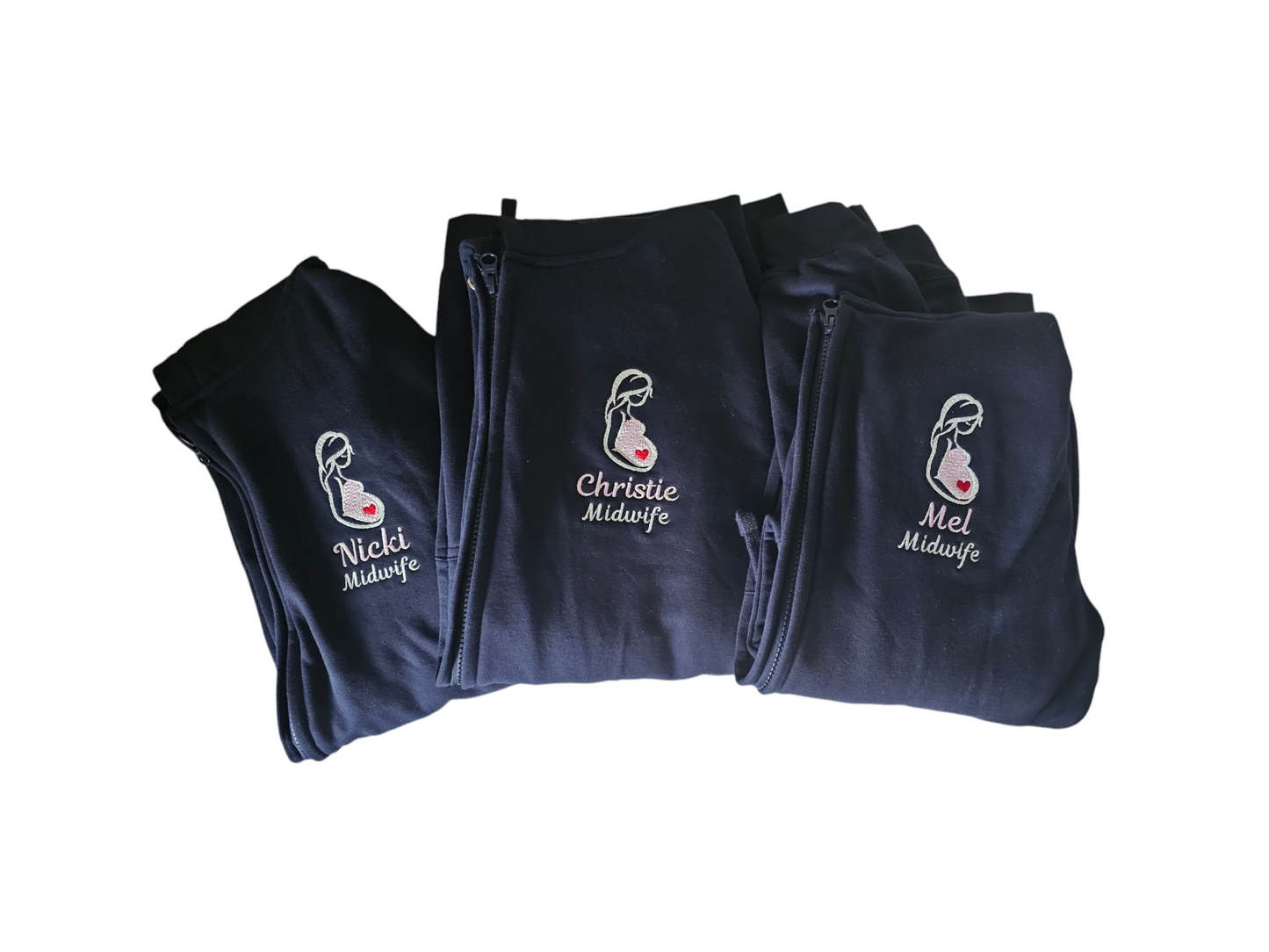 Fleeces - ALL DESIGNS - Personalised Fleece - Nurse Jacket - Midwife Jacket - Student fleece
