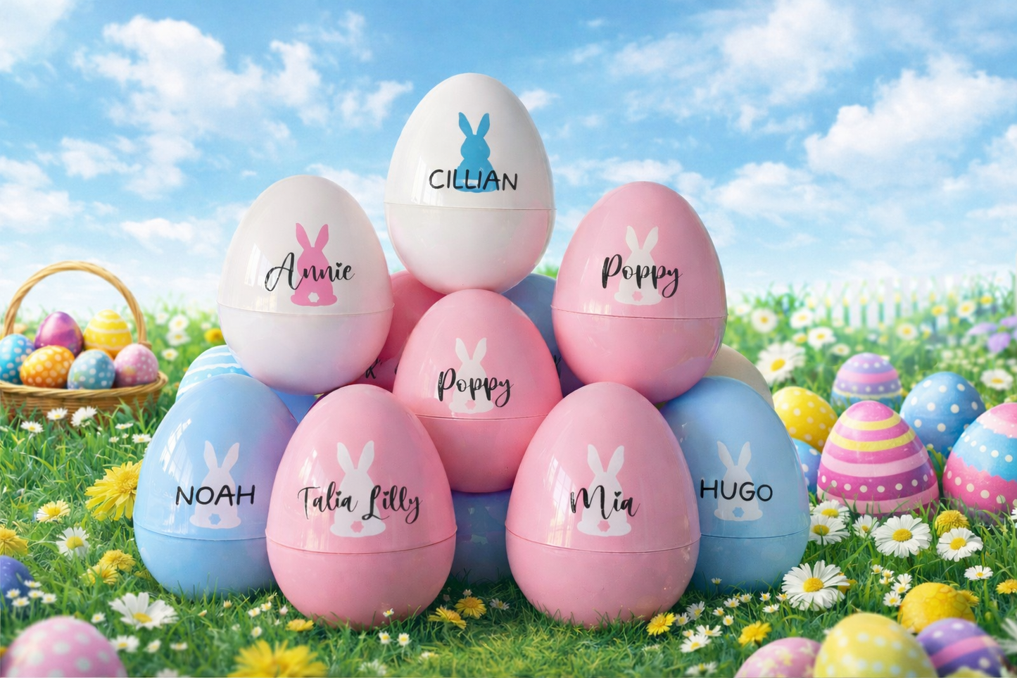 Personalised Jumbo Fillable Easter Egg, Resuable Plastic Easter Egg, Easter Bunny Gift, Easter Egg Large