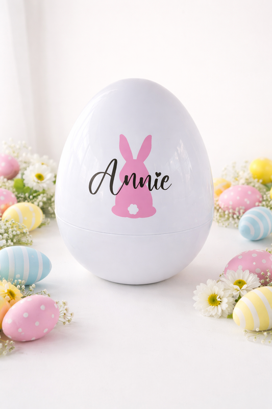 Personalised Jumbo Fillable Easter Egg, Resuable Plastic Easter Egg, Easter Bunny Gift, Easter Egg Large