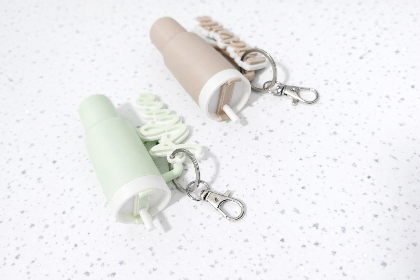 Personalised Mini Stanley inspired Cup Keyring, Lipbalm holder Keychain Cup with Name