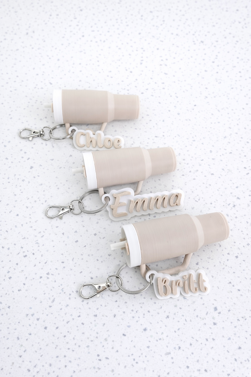 Personalised Mini Stanley inspired Cup Keyring, Lipbalm holder Keychain Cup with Name