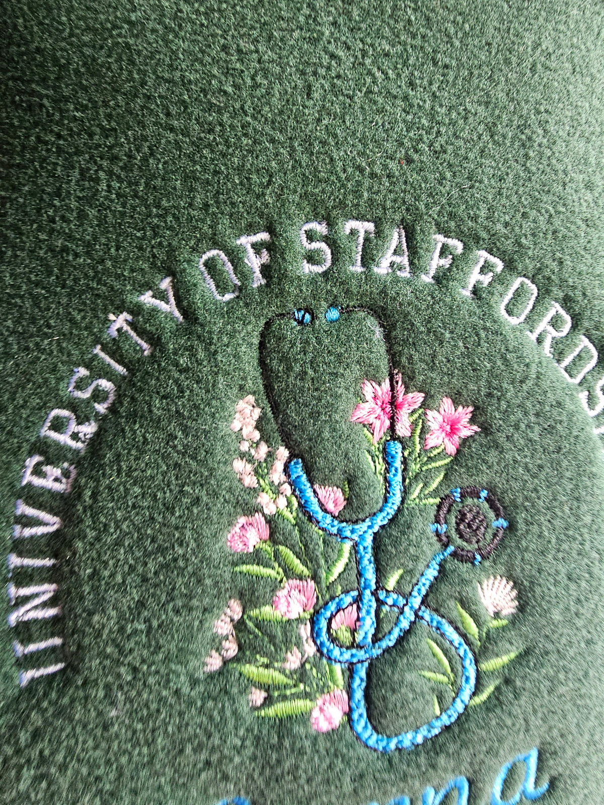 Personalised Green Full Fleece, Embroidered Workwear