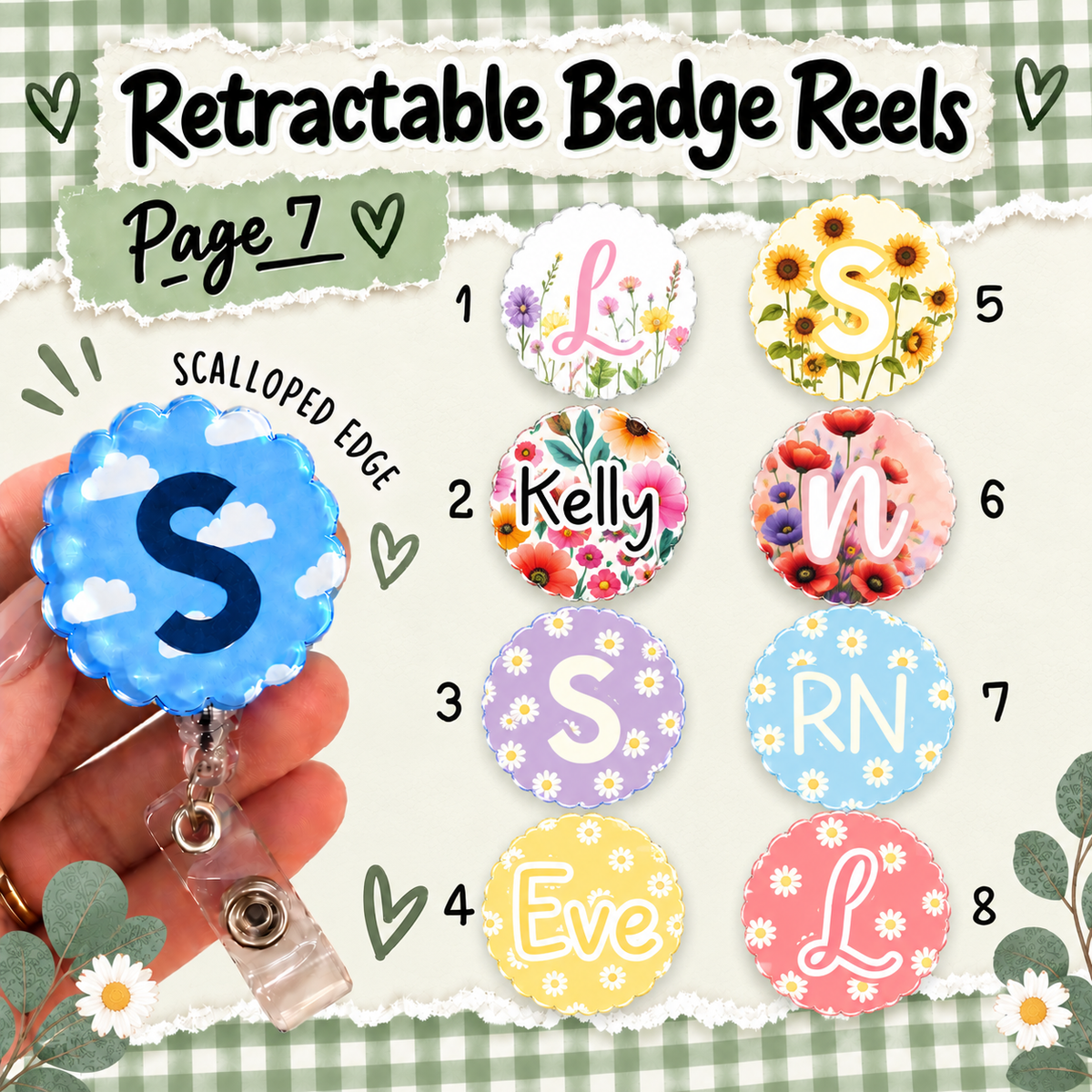 Retractable badge reel, printed badge reel for ID card, nurse, student nurse, midwife, midwifery student, doctor, healthcare personalised badge reel