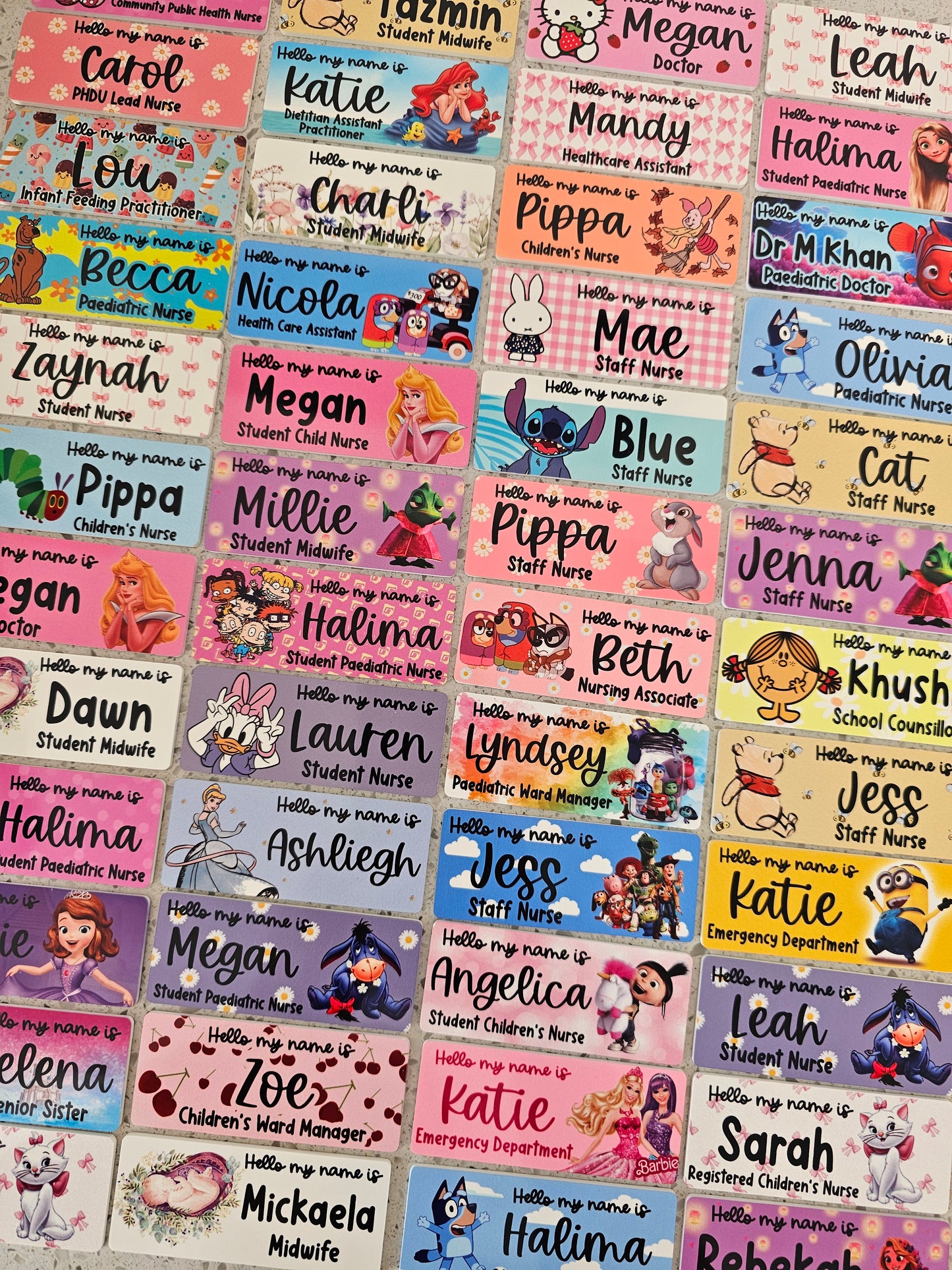 Midwife Name Badge, Nurse Name Badge, NHS Name Badge, Student Midwife Name Badge, Student Nurse Name Badge, Doctor Name Badge - ALL DESIGNS