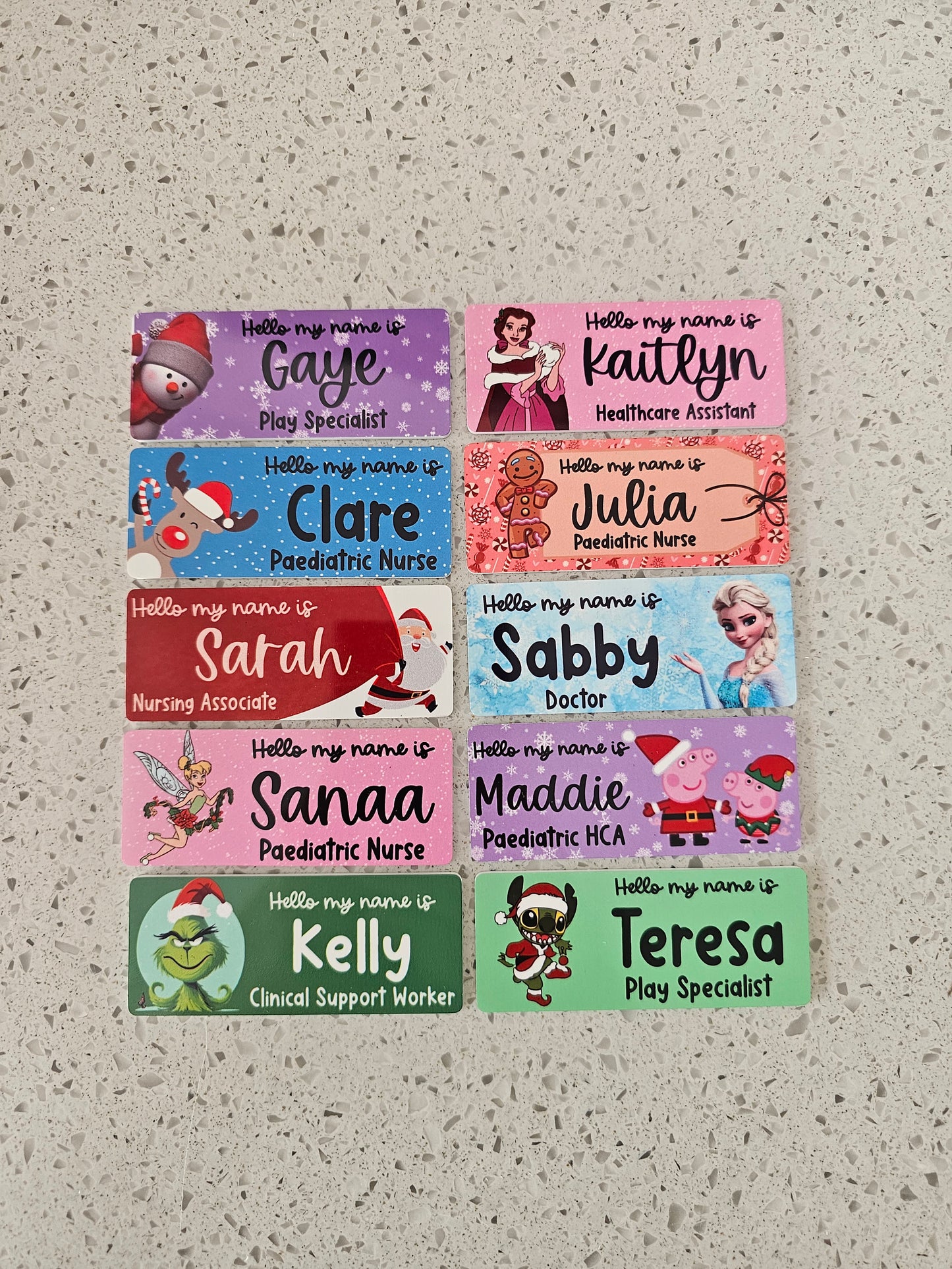 Christmas Name Badge ALL DESIGNS, Nurse Name Badge, Midwife Name Badge, Student Nurse Name Badge, Student Midwife Name Badge