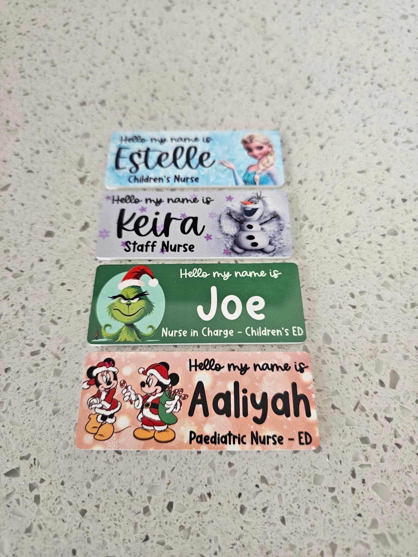 Christmas Name Badge ALL DESIGNS, Nurse Name Badge, Midwife Name Badge, Student Nurse Name Badge, Student Midwife Name Badge
