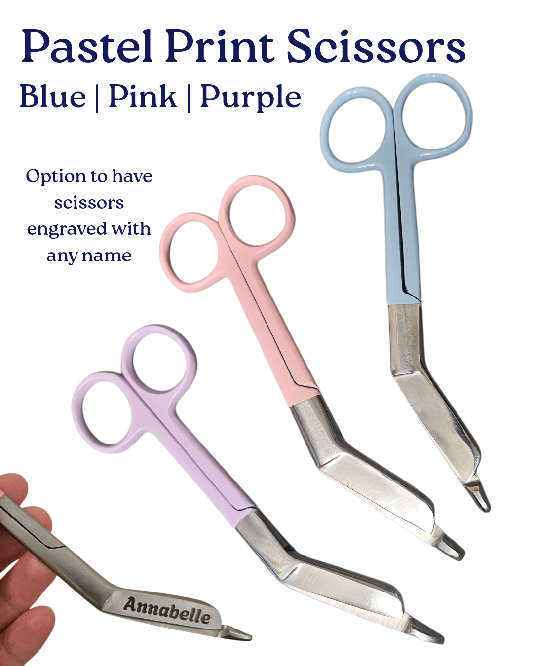 Nurse medical personalised scissors, scissors for midwife, doctor, paramedic, student nurse, student midwife, nurse daisys scissors set