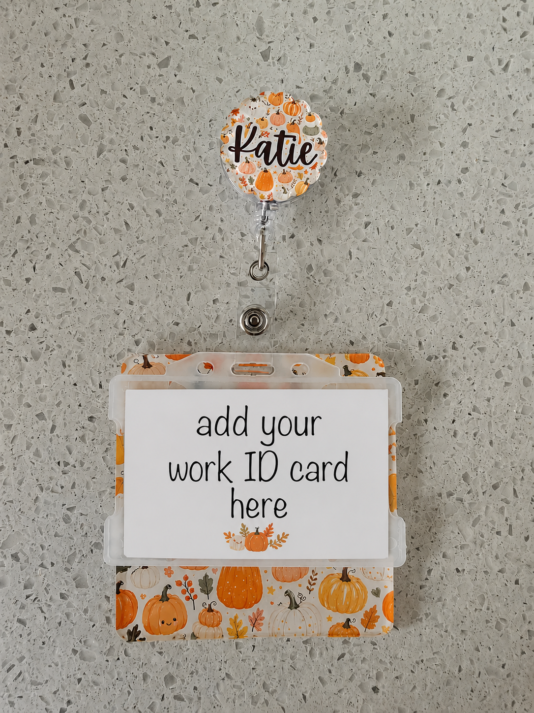 Halloween badge reel, personalised retractable reel, halloween theme nurse badge, midwife, student nurse.