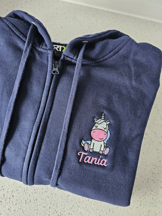 Embroidered Unicorn Hoodie - Healthcare - Student Nurse, Student Midwife Gift