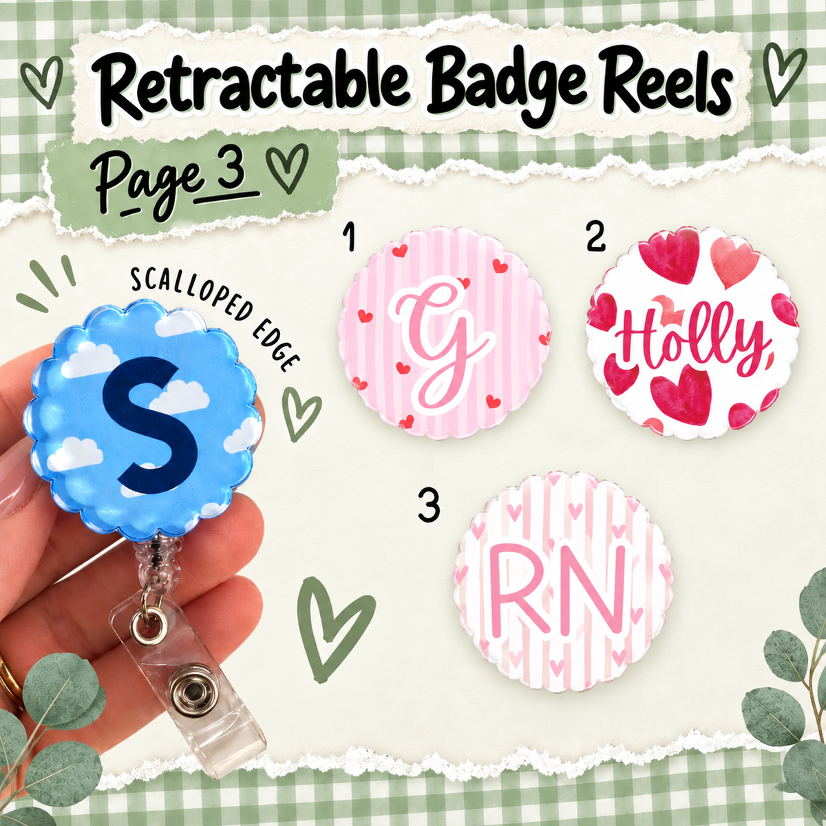 Retractable badge reel, printed badge reel for ID card, nurse, student nurse, midwife, midwifery student, doctor, healthcare personalised badge reel